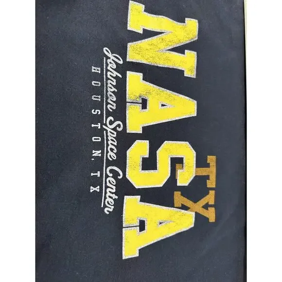 NASA Johnson Space Center Logo Hoodie Hooded Sweatshirt Navy Blue Large - Picture 4 of 12